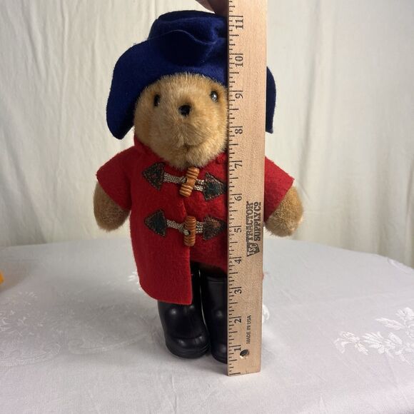 Vintage Eden Paddington Bear Plush Toy with Boots Red Coat Blue Hat 11 Inch - Picture 10 of 10